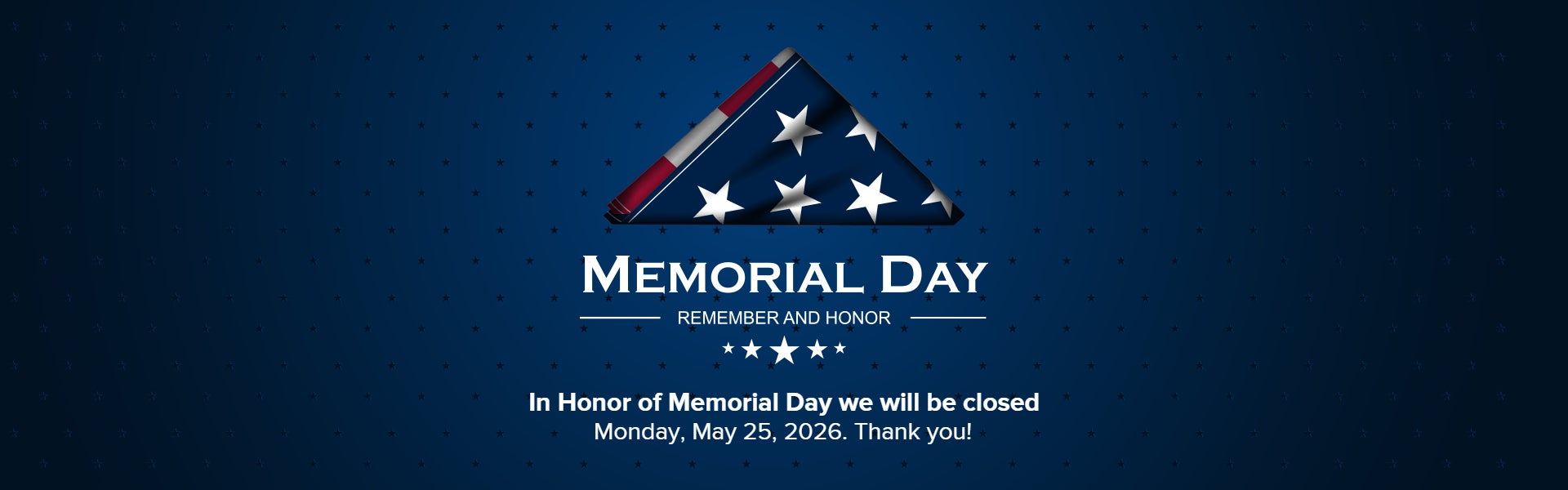 Closd Memorial Day